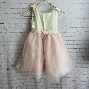 Janie and Jack cream and pink special occasion dress size 5
